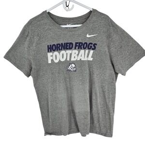 TCU‎ Horned Frogs Shirt Mens XL Gray NCAA Football Nike Short Sleeve Crewneck